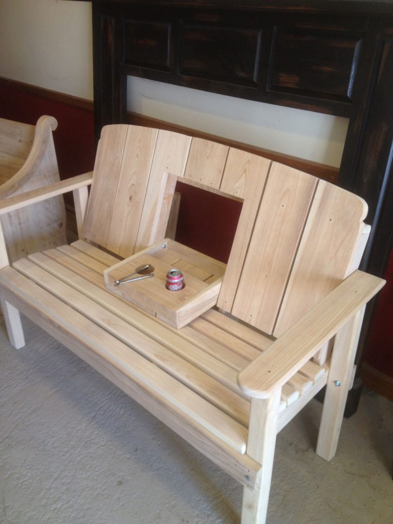 Bench with Drink Holder