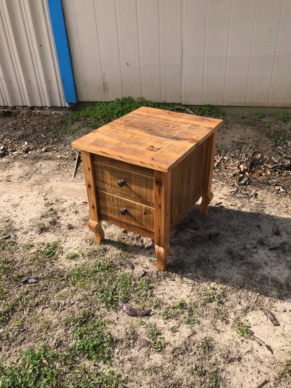 Cypress End Table with Drawers
