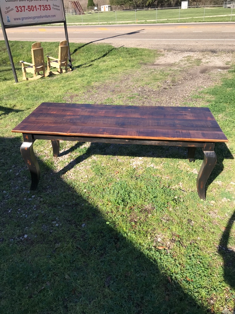 Wooden Cypress Table with Custom Legs