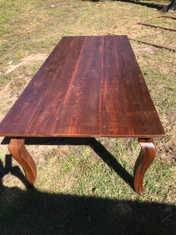 vintage looking cypress table