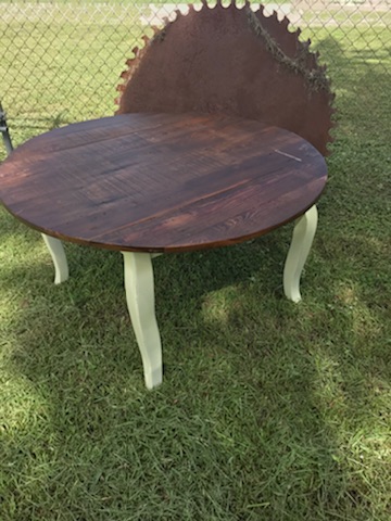 Round Stained Wooden Tables