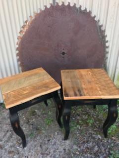 Two Color Stained End Tables