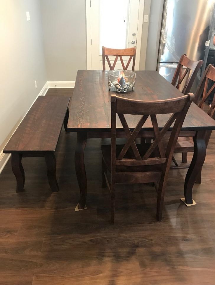 Dark Stained Wooden Table