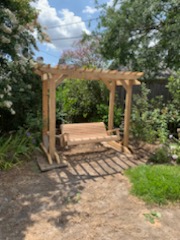 Arbor with Hanging Swing