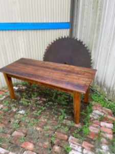 Brown Stained Cypress Table in Louisiana