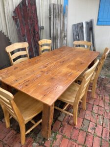 Chairs and Table Wooden Custom Design