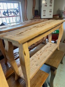 Pecky Cypress Sofa Table